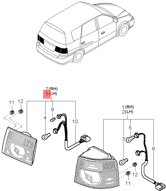 "FARO TRASERA DE TAPA TRAS,LH"