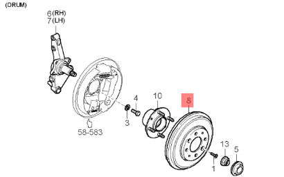 TAMBOR DE FRENO TRASERA